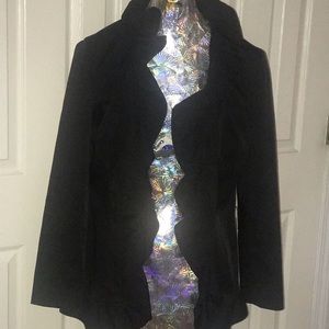 Ruffled black Cynthia Rowley jacket